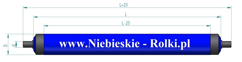 szkic niebieskiej rolki NB 40